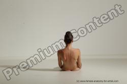 Nude Gymnastic poses Woman White Laying poses - ALL Athletic Laying poses - on back long brown Dynamic poses Pinup